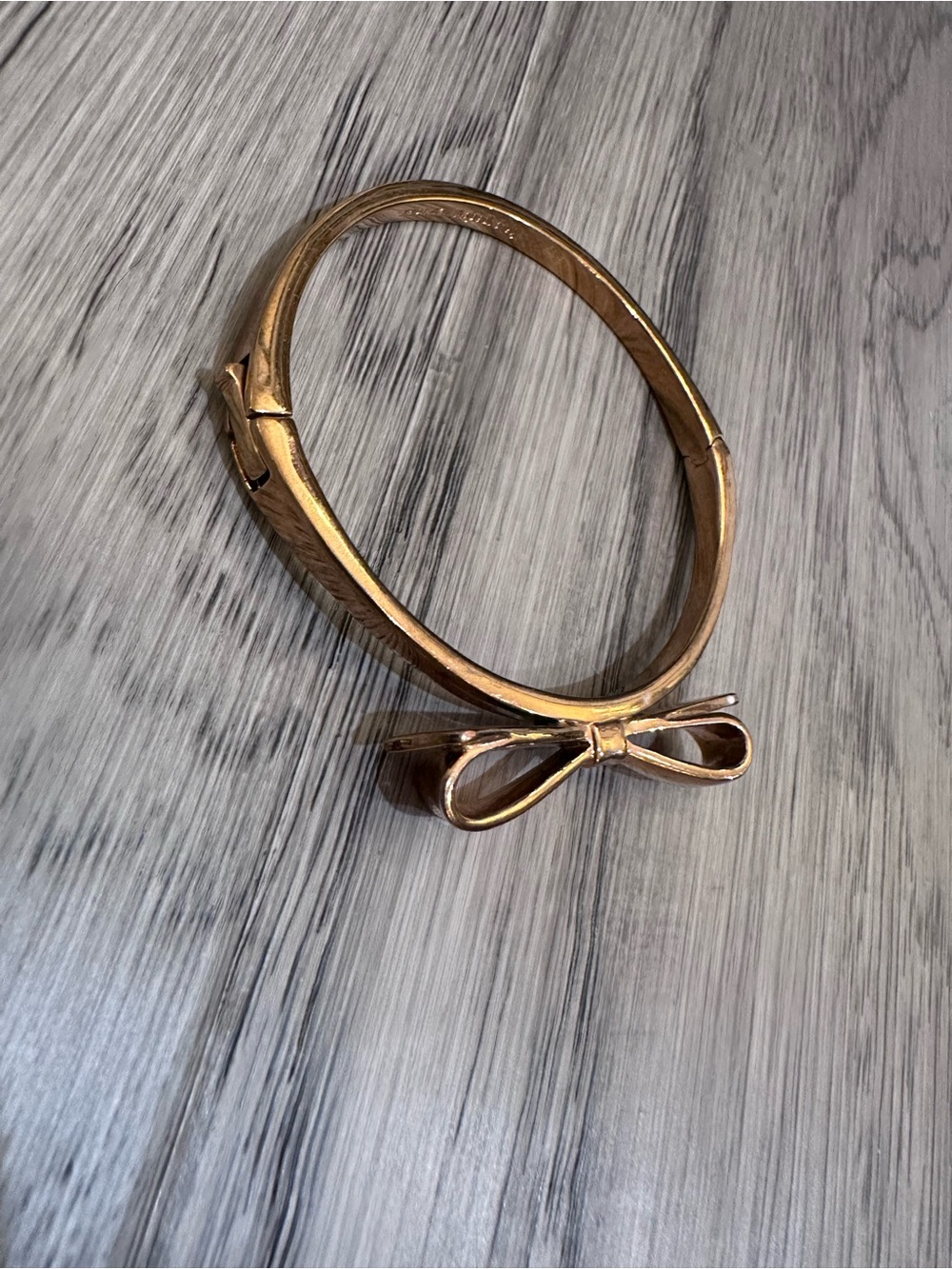 Kate Spade ♠️ Rose Gold Bow Accent Bangle Bracelet - Women Accessories